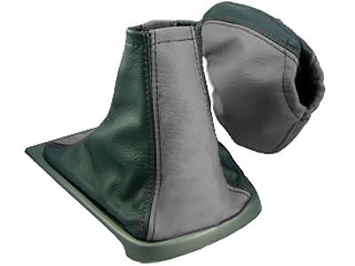 FITS JAGUAR X-TYPE 01-09 GEAR&HANDBRAKE SET BLACK M GREY CUSTOM NEW MADE IN UK