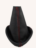 FITS AUDI A2 99-05 BLACK LEATHER GEAR SHIFT GAITER  RED ST CUSTOM NEW MADE IN UK