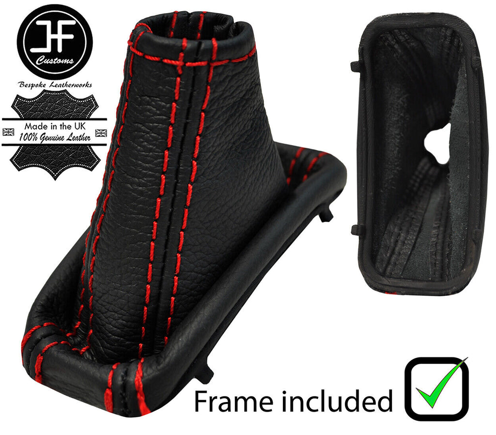 RED STITCH LEATHER AUTOMATIC GEAR +PLASTIC FRAME FOR VOLVO V90 S90 960 940