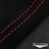 RED STITCHING SUEDE SKIN MANUAL GEAR GAITER FITS FIAT 500 & 500 ABARTH 07-14