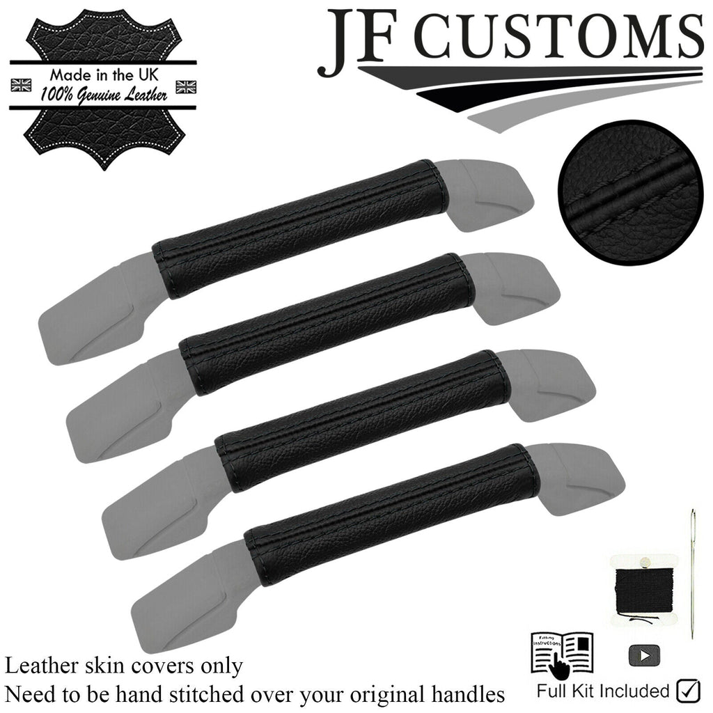 BLACK STITCH  4X ROOF GRAB HANDLE COVER FOR LAND ROVER DISCOVERY MK2 98-04