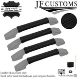 BLACK STITCH  4X ROOF GRAB HANDLE COVER FOR LAND ROVER DISCOVERY MK2 98-04