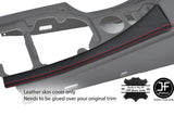 RED STITCH CENTER CONSOLE TRIM LEATHER COVER FOR BMW 5 SERIES E60 E61 03-11