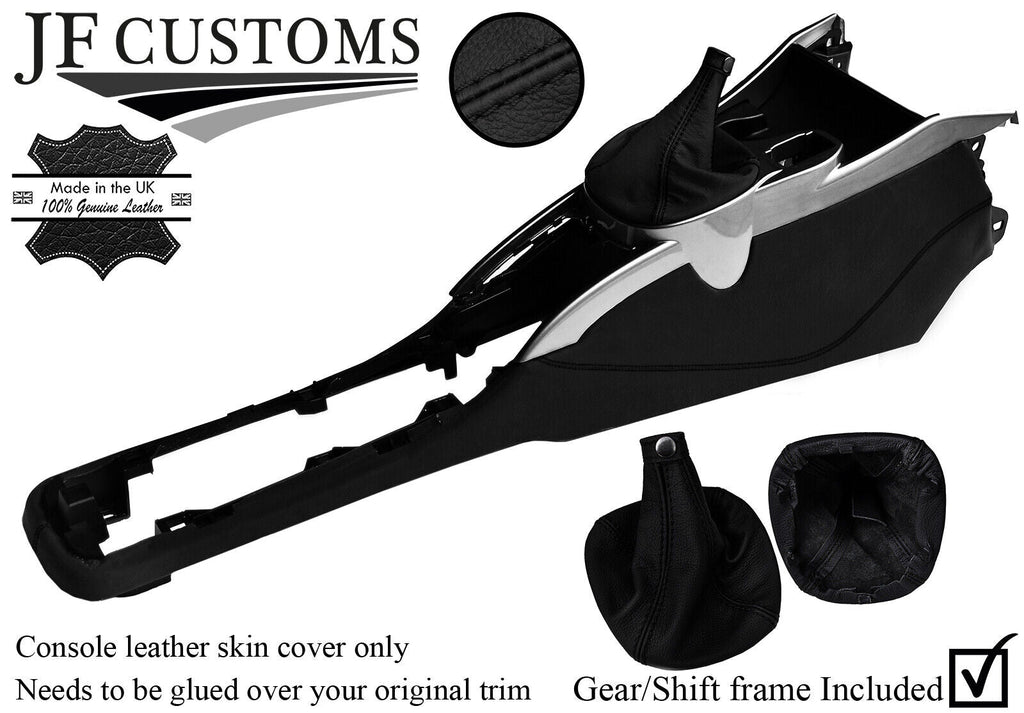 BLACK STITCH LEATHER CENTRE CONSOLE COVER +GEAR +FRAME FOR ALFA MITO 08-17