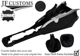 BLACK STITCH LEATHER CENTRE CONSOLE COVER +GEAR +FRAME FOR ALFA MITO 08-17