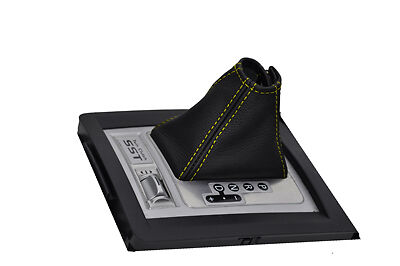 FITS MITSUBISHI EVO 10 SST 08+ black gear yellow stitch CUSTOM NEW MADE IN UK