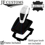 TRI STITCH ITALIAN LEATHER AUTO DCT GEAR + FRAME FOR BMW E90 E92 E93 CUSTOM NEW