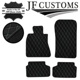 WHITE DIAMOND STITCH VINYL 4X TAILORED FLOOR MAT CARPETS FOR BMW G30 G31 17-21