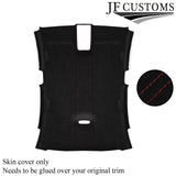 DARK RED STITCH BLACK LUXE SUEDE HEADLINER COVER FITS AUDI A4 B8 08-12 SALOON