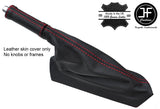 RED STITCH LEATHER HANDBRAKE GAITER & HANDLE COVERS FOR CORVETTE C6 2005-2013