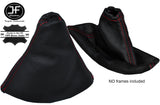 RED STITCHING BLACK LEATHER GEAR & HANDBRAKE GAITER FITS CITROEN C5 2008-2015