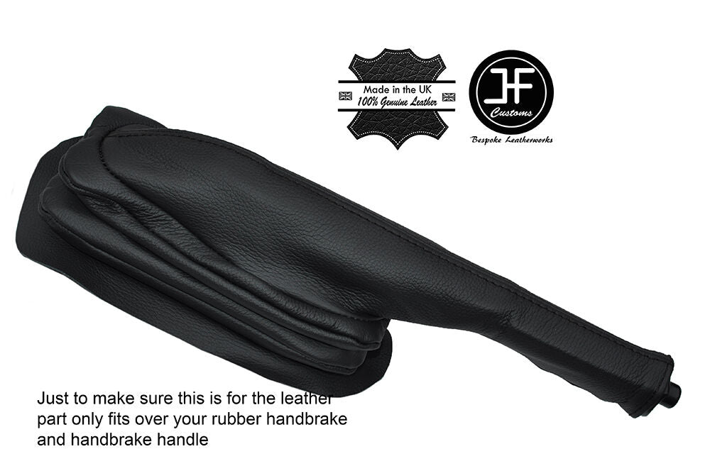 BLACK STICH LEATHER HANDBRAKE OVER RUBBER FITS FORD CORTINA MK3 MK4 MK5 GT 2000