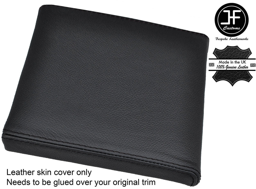 BLACK STITCH CONSOLE CUBBY BOX LID LEATHER COVER FITS RANGE ROVER P38 1994-2002