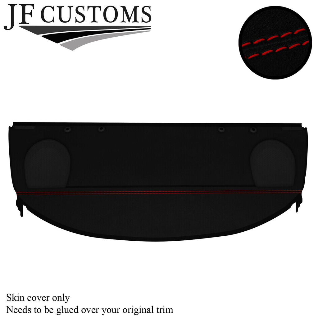 D RED STITCH LUXE-SUEDE REAR PARCEL SHELF COVER FOR BMW E46 SALOON 98-05