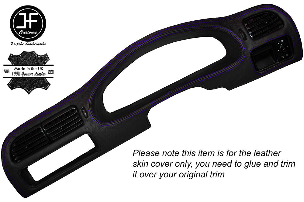 PURPLE STITCH SPEEDO DASH TRIM LEATHER SKIN COVER FITS NISSAN PULSAR GTIR GTI-R
