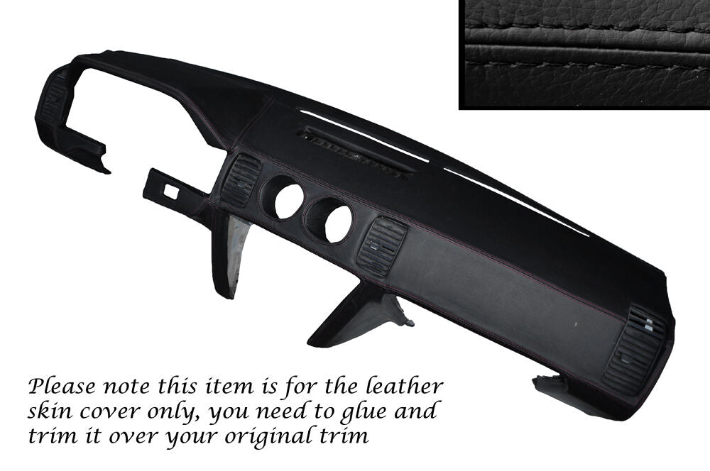 BLACK STITCH DASH DASHBOARD LEATHER COVER FITS NISSAN 300ZX Z31 1984-1989