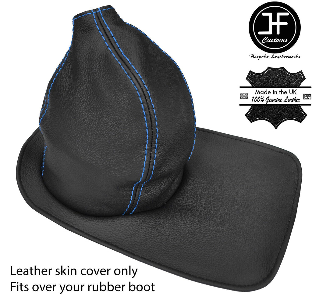 BLUE STITCHING MANUAL LEATHER GEAR GAITER OVER RUBBER FITS IVECO DAILY 90-99