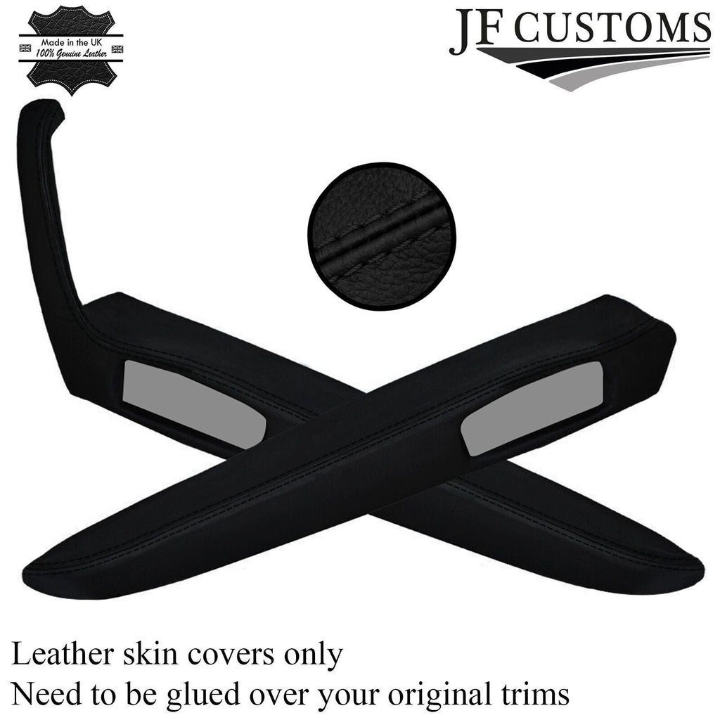 BLACK STITCH DOOR HANDLE 2X ARMREST SKIN COVER FITS PORSCHE 911 EARLY 1969-1973
