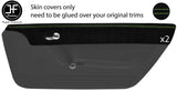 GREEN STITCH 2X UPPER TOP DOOR CAPPING SUEDE COVERS FITS AUDI TT MK1 98-06