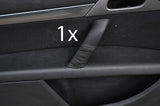 black stitch FITS PEUGEOT 407 PASSENGER DOOR HANDLE LEATHER COVER ONLY