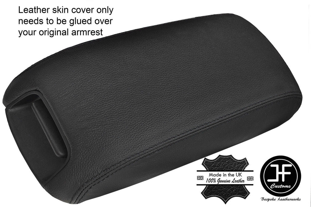 BLACK STITCHING REAL LEATHER ARMREST LID COVER FITS DODGE JOURNEY 2011-2017