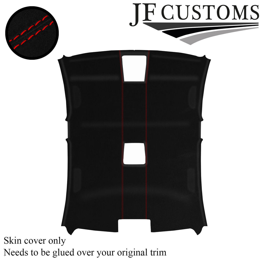 RED STITCH LUXE SUEDE ROOF HEADLINER COVER FOR BMW 3 SERIES E90 SALOON