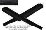 BLACK STITCHING 2X REAR DOOR SILL TRIM SKIN COVERS FITS FORD SIERRA SAPPHIRE
