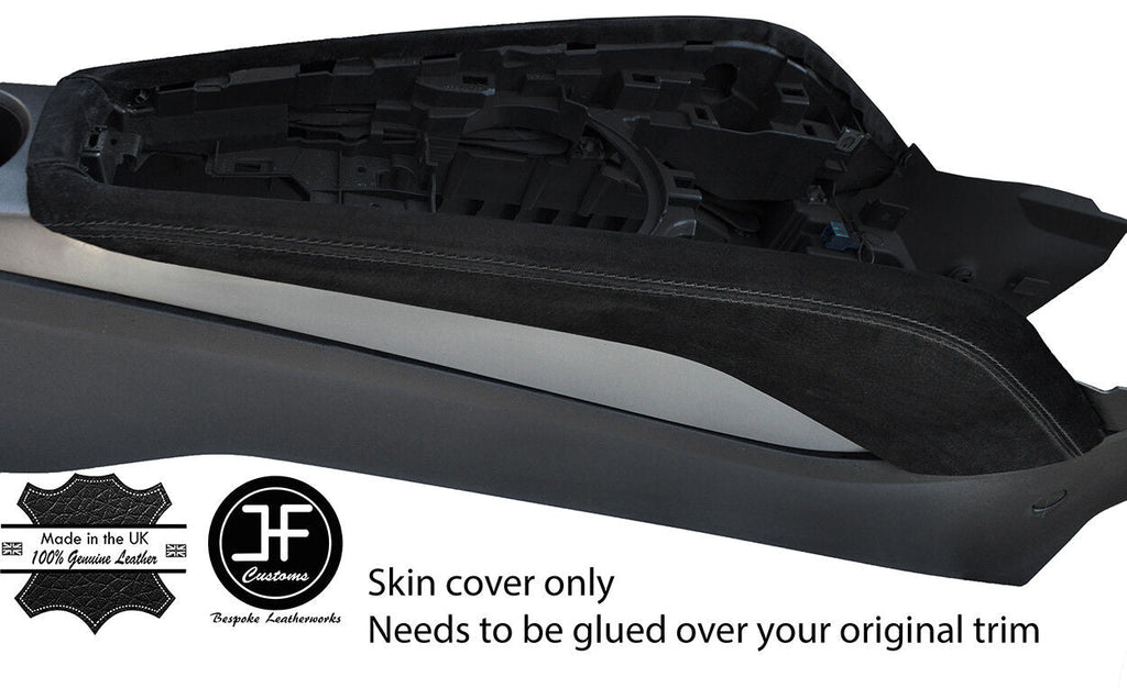 BLACK STITCH CENTER CONSOLE SIDE TRIM REAL SUEDE COVERS FITS AUDI TT MK3 15-19