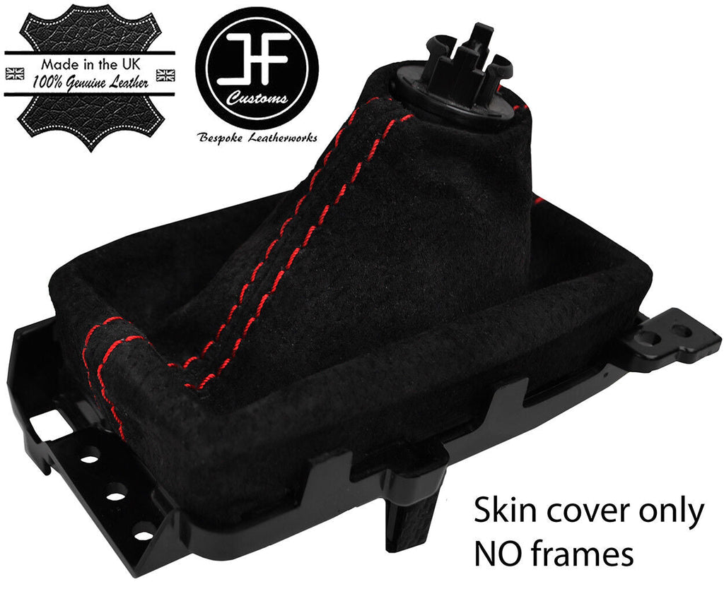 RED STITCH REAL SUEDE AUTOMATIC GEAR GAITER FOR LEXUS RC 200 300 350 2014-18