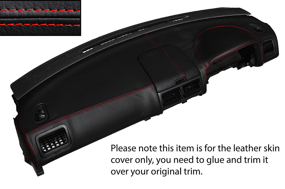 RED STITCH DASH DASHBOARD LEATHER COVER FITS SUBARU IMPREZA WRX STI 98-00
