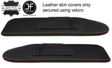 RED STITCH 2X SUN VISORS LEATHER COVERS FITS FIAT BARCHETTA 1995-2005 STYLE 2