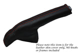 ORANGE STITCH LEATHER SKIN HANDBRAKE GAITER FITS HONDA JAZZ 2008-2014 CUSTOM NEW
