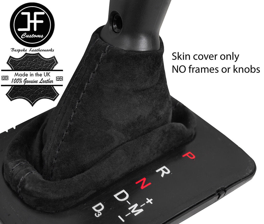 BLACK STITCH REAL SUEDE AUTOMATIC GEAR GAITER FITS HONDA ACCORD MK7 2003-2007