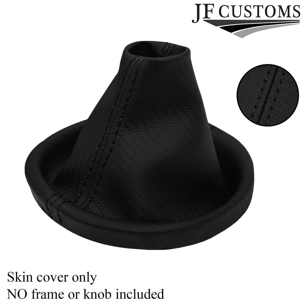 BLACK STITCH CARBON VINYL GEAR GAITER FITS SUBARU IMPREZA WRX STI 15-18