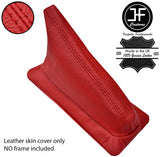 RED TOP GRAIN REAL LEATHER HANDBRAKE GAITER OVER RUBBER FOR FIAT X1/9 X19