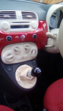 CREAM REAL LEATHER MANUAL GEAR GAITER FITS FIAT 500 2007-2016 CUSTOM NEW