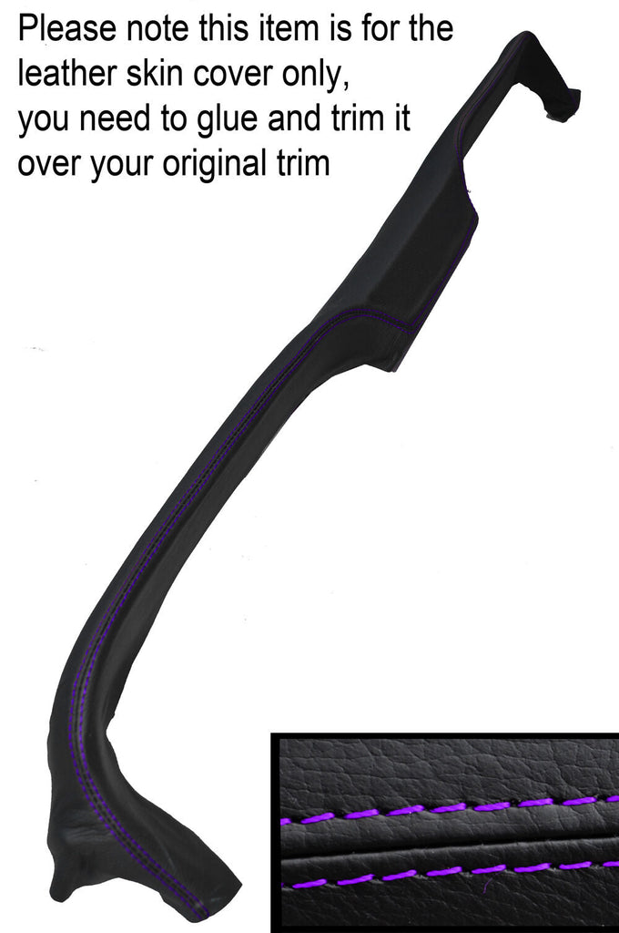PURPLE STITCHING TOP DASH DASHBOARD LEATHER SKIN COVER FITS FORD CORTINA MK3
