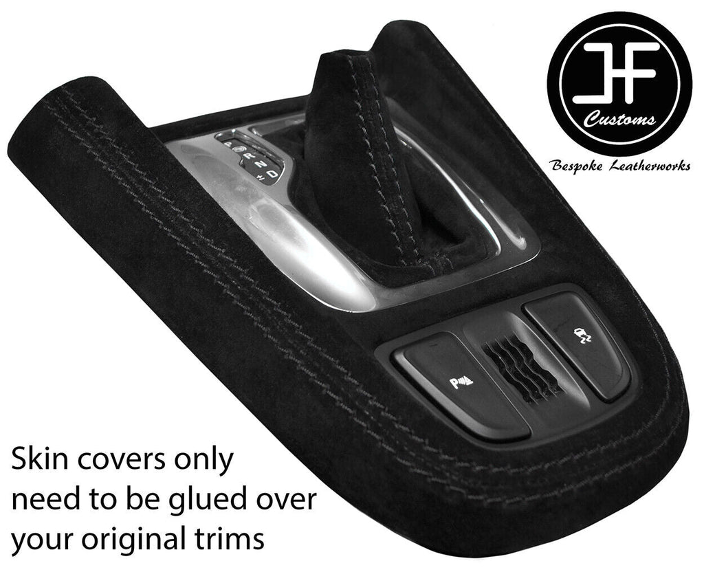 BLACK STITCH SUEDE AUTOMATIC GEAR SURROUND FOR VAUXHALL ZAFIRA C TOURER 12-17