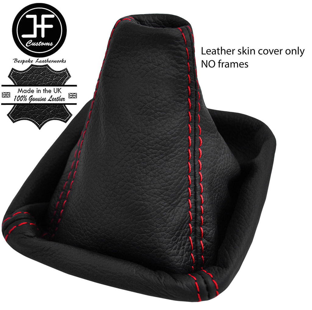 RED STITCH TOP GRAIN LEATHER GEAR GAITER FITS MERCEDES A CLASS W169 04-12