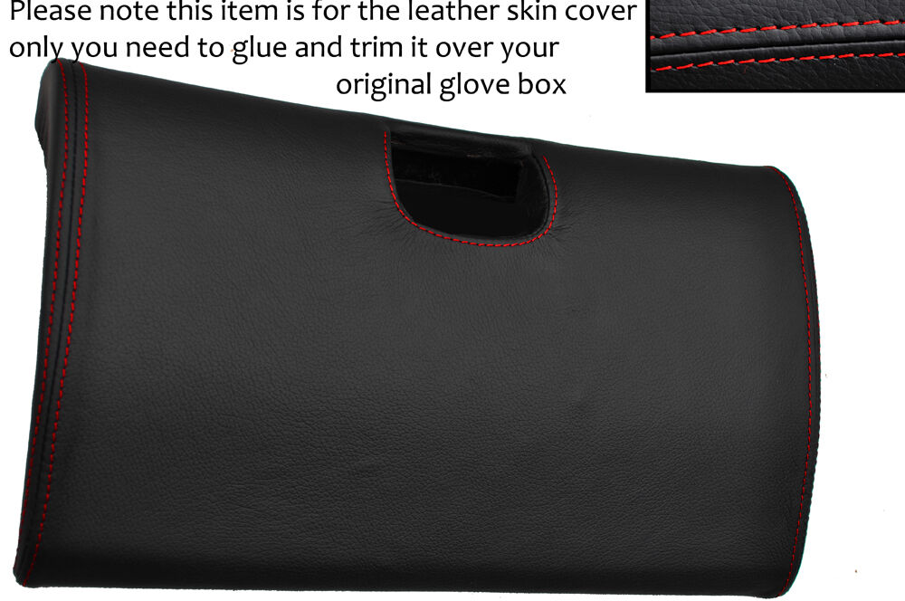 RED STITCH BOTTOM GLOVE BOX LID LEATHER COVER FITS TOYOTA SUPRA MK4 93-02