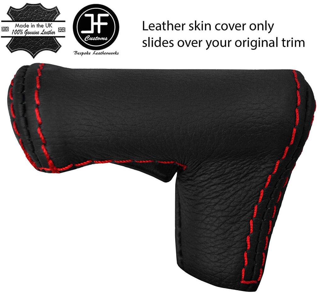 RED STITCH AUTOMATIC GEAR KNOB TOP GRAIN LEATHER COVER FOR BMW 3 E30 81-92