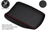 RED STITCH CARBON FIBER VINYL ARMREST COVER FITS NISSAN PULSAR 2014-2019