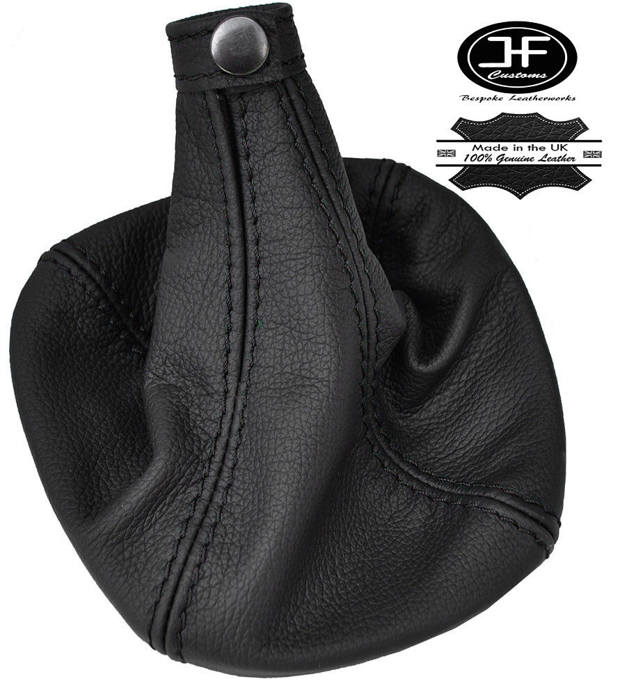 BLACK STITCH GEAR GAITER FOR FIAT TIPO II MK2 2015+ REAL LEATHER CUSTOM NEW