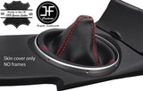 RED STITCH CARBON FIBER VINYL MANUAL GEAR GAITER COVER FITS MAZDA RX8 03-12