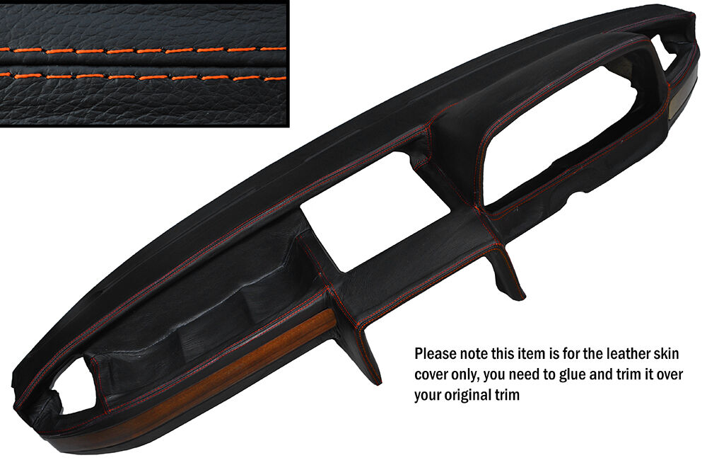 ORANGE st DASHBOARD LEATHER SKIN COVER FITS BMW E12 72-81 theking.34000