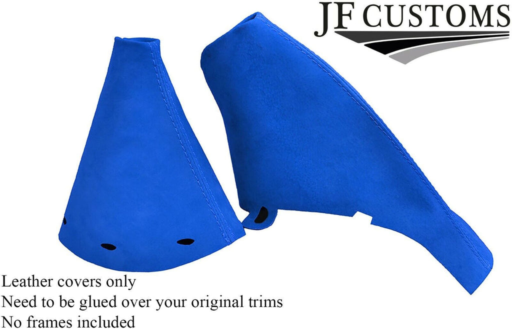 BLUE SUEDE GEAR & HANDBRAKE GAITER FITS BMW MINI R50 R53 2001-2006 CUSTOM NEW