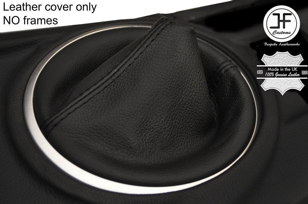 BLACK STITCH REAL LEATHER MANUAL GEAR GAITER FITS MAZDA MX5 MK3 3.5 2009-2015