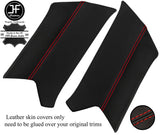 RED  STITCH 2X REAR C PILLAR LEATHER COVERS FOR RANGE ROVER SPORT 2013-2020
