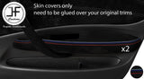 TRI STITCH 2X FRONT DOOR ARMREST TRIM SUEDE COVERS FOR BMW 1 E87 2004-2012