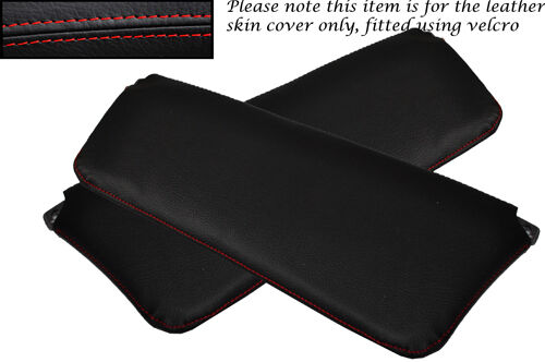 RED STITCHING FITS FORD ESCORT MK1 2X SUN VISORS LEATHER SKIN COVERS ONLY